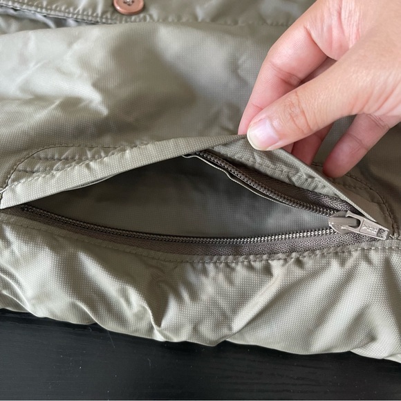 Lure Jeans Co. green bomber jacket with brown faux fur lining - Picture 9 of 13